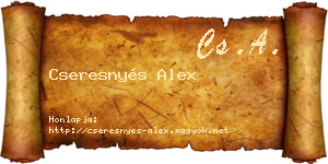 Cseresnyés Alex névjegykártya